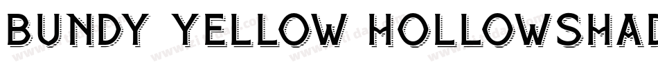 Bundy Yellow HollowShadowed字体转换